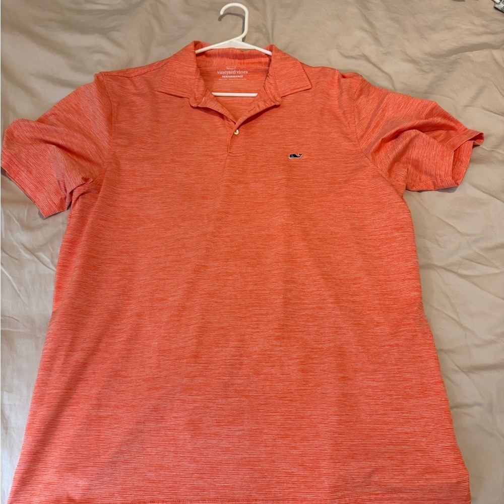 Vineyard Vines Men's Vibrant Coral Polo Shirt